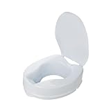 flexilife Toilettensitzerhöhung mit Deckel für Senioren - wahlweise 10cm o. 15cm - WC Sitzerhöhung Toilettenaufsatz Toilettenerhöhung (10 cm)
