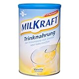 MILKRAFT Trinknahrung Vanille 480g - hochkalorisch & praktisch - Pulver zur ergänzenden & ausschließlichen Ernährung geeignet - Eiweißshake & Kohlenhydrate für Erwachsene
